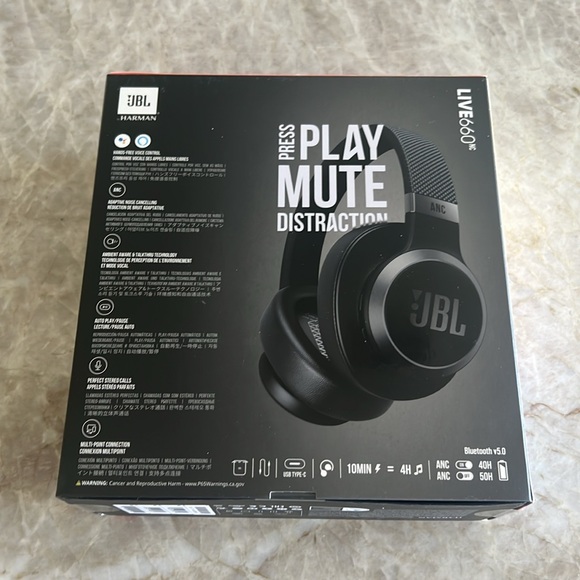 JBL Live 660NC Bluetooth Wireless Over-Ear Noise-Cancelling Headphones. New! - Picture 2 of 5